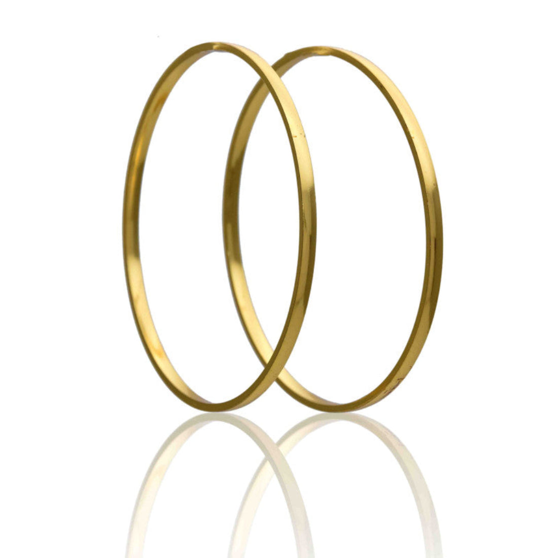 Kollam Supreme Gold Plated Plain Bangles