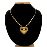 Lakshmi Heart Dollar in Golden Designer Beads Chain
