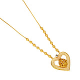 Lakshmi Heart Dollar in Golden Designer Beads Chain