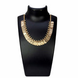 സ്വർണ്ണം പൂശിയ ലക്ഷ്മി നാണയം കസുമാല ക്യാഷ് നെക്ലേസ് സെറ്റ്