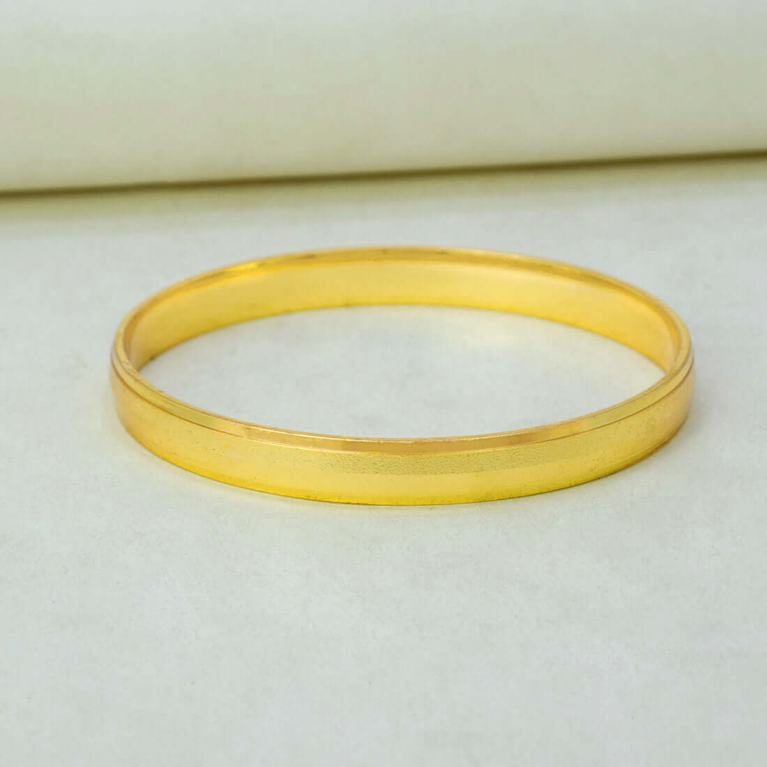Matte Finish Gold Plated Gent's Kada Bangle - K Supreme