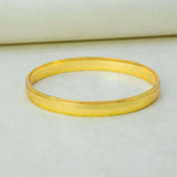Matte Finish Gold Plated Gent's Kada Bangle - K Supreme