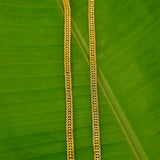 one gram gold designer medium flat rail chain 8p