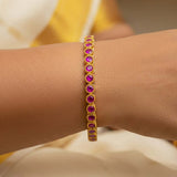 Party Wear Premium Fashion Round Ruby Bangle - K Supreme
