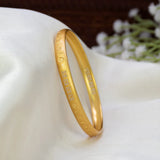 Gold-Plated Floral Design Pipe Bangle