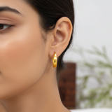 Minimalist Gold‑Plated Plain Thin Hoop Earrings For Girls