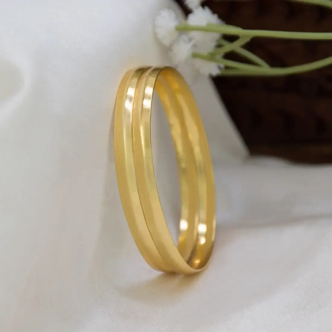 Classic Gold Plated Plain Baby Bangles
