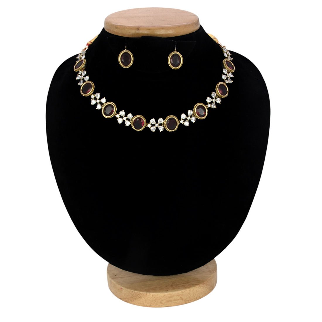 Premium Fashion Floral CZ Stone Necklace Set - K Supreme