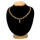 Premium Fashion Gold Plated Round Design Stone Necklace - K Supreme