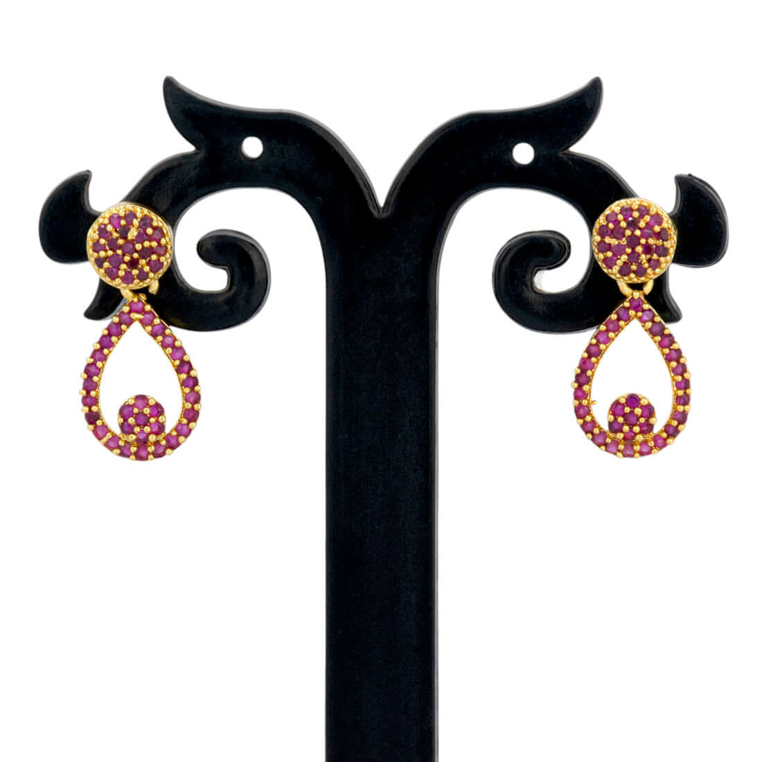 Premium Fashion Tear Drop Design Stone Earrings - K Supreme