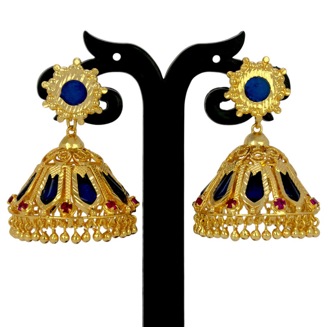 Premium Gold Plated Big Nagapadam Jhumka Earrings - KSupreme