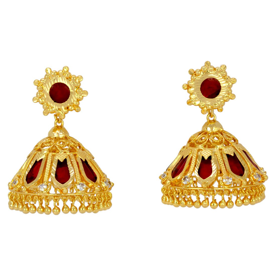 Premium Gold Plated Big Nagapadam Jhumka Earrings - KSupreme