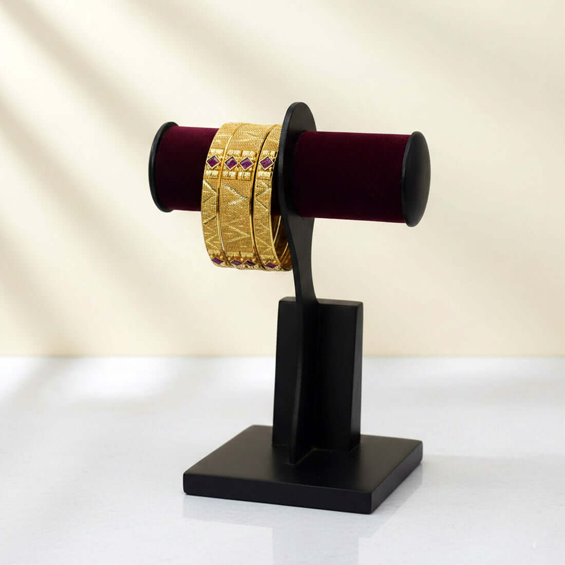 Premium Gold Plated Bridal Ruby Bangles Set - K Supreme