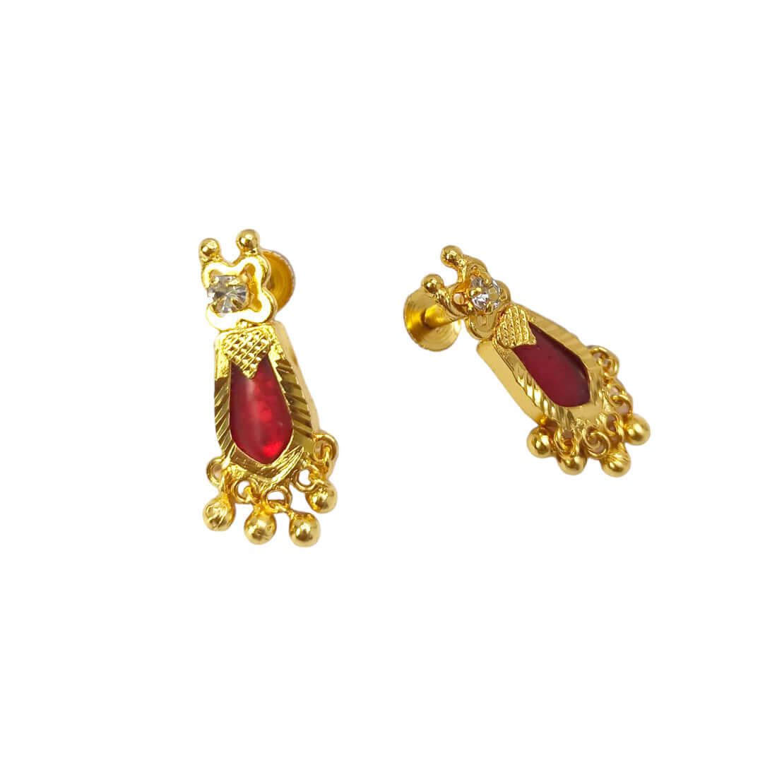 Premium Gold Plated Nagapadam Designer Ear Studs - K Supreme