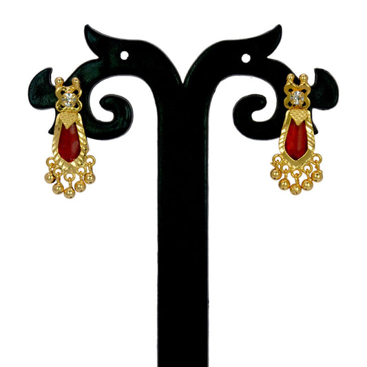 Premium Gold Plated Nagapadam Designer Ear Studs - K Supreme