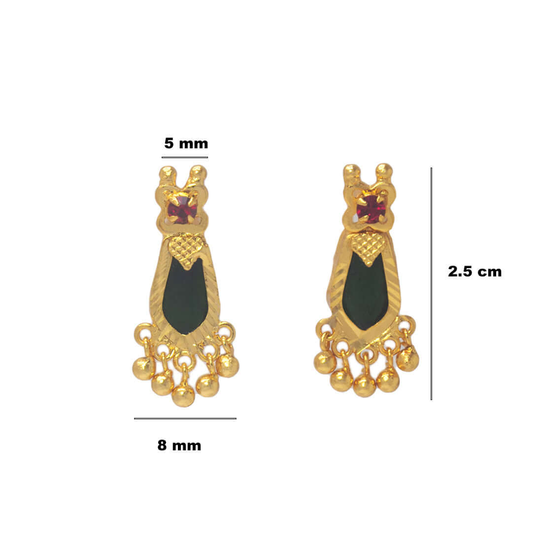 Premium Gold Plated Nagapadam Designer Ear Studs - K Supreme