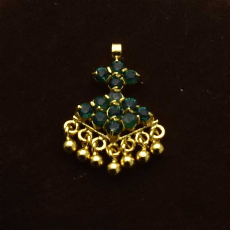 Premium Gold Plated Small Semi Precious Stone Adial Pendant - K Supreme