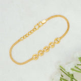 Gold-Plated Circular Infinity Charms Bracelet