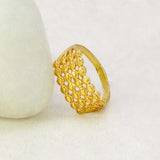 Simple Four Strand Gold Plated Finger Ring - K Supreme