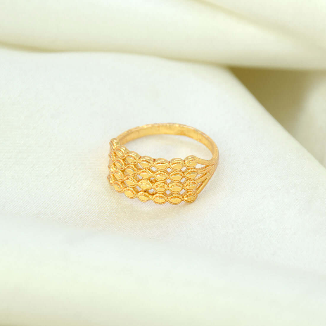 Simple Four Strand Gold Plated Finger Ring - K Supreme