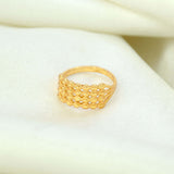 Simple Four Strand Gold Plated Finger Ring - K Supreme