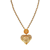 Simple Gold Plated Ball Chain With Heart Pendant - KSupreme