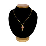 Simple Gold Plated CZ Stone Gopi Pendant Chain - KSupreme