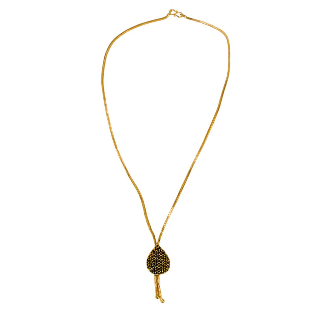 Simple Gold Plated CZ Stone Gopi Pendant Chain - KSupreme