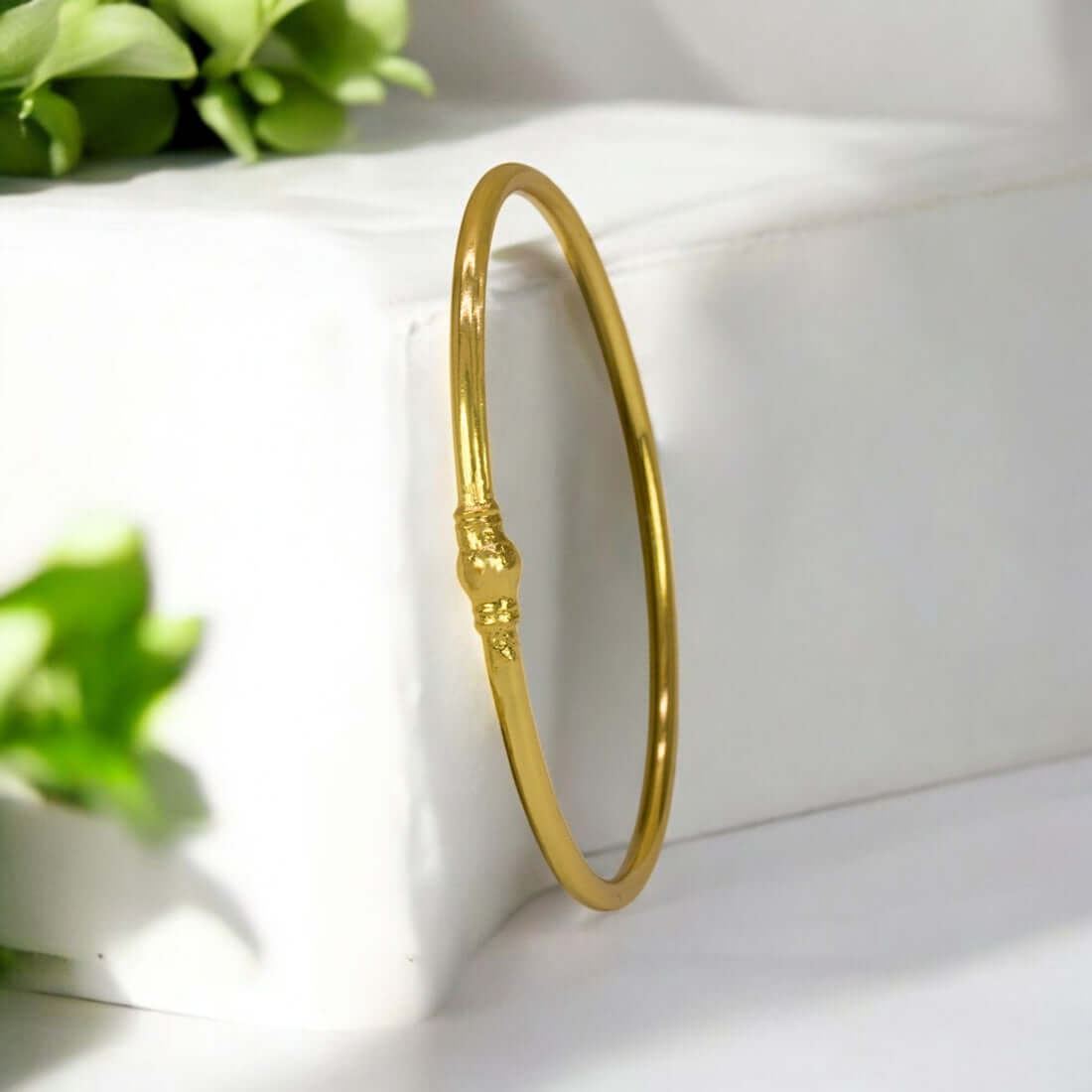 Simple Gold Plated Plain Bangle For Women - K Supreme