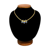 Simple Three Petal Gold - Plated Palakka Necklace - KSupreme