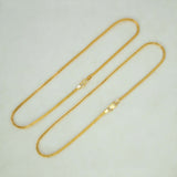 Sleek Gold Plated V - Chain Anklets - K Supreme