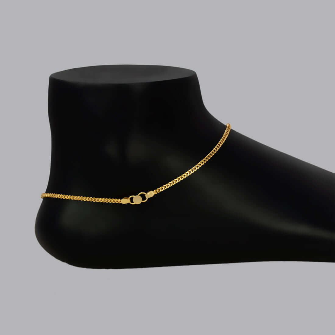 Sleek Gold Plated V - Chain Anklets - K Supreme