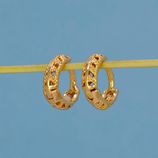 Small Gold Plated Mini Hoop Earrings For Kids - K Supreme