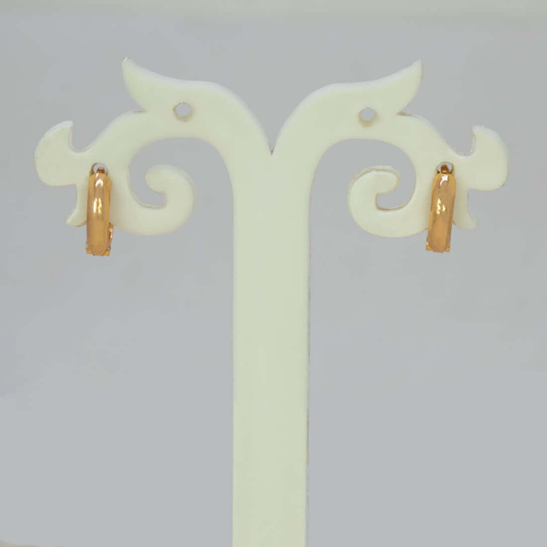 Small Gold Plated Plain Huggie Hoop Earrings - K Supreme