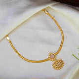 Gold Plated Attigai Stone Pendant Necklace