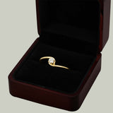 Solitaire Gold Plated American Diamond Ring - K Supreme