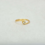 Solitaire Gold Plated American Diamond Ring - K Supreme