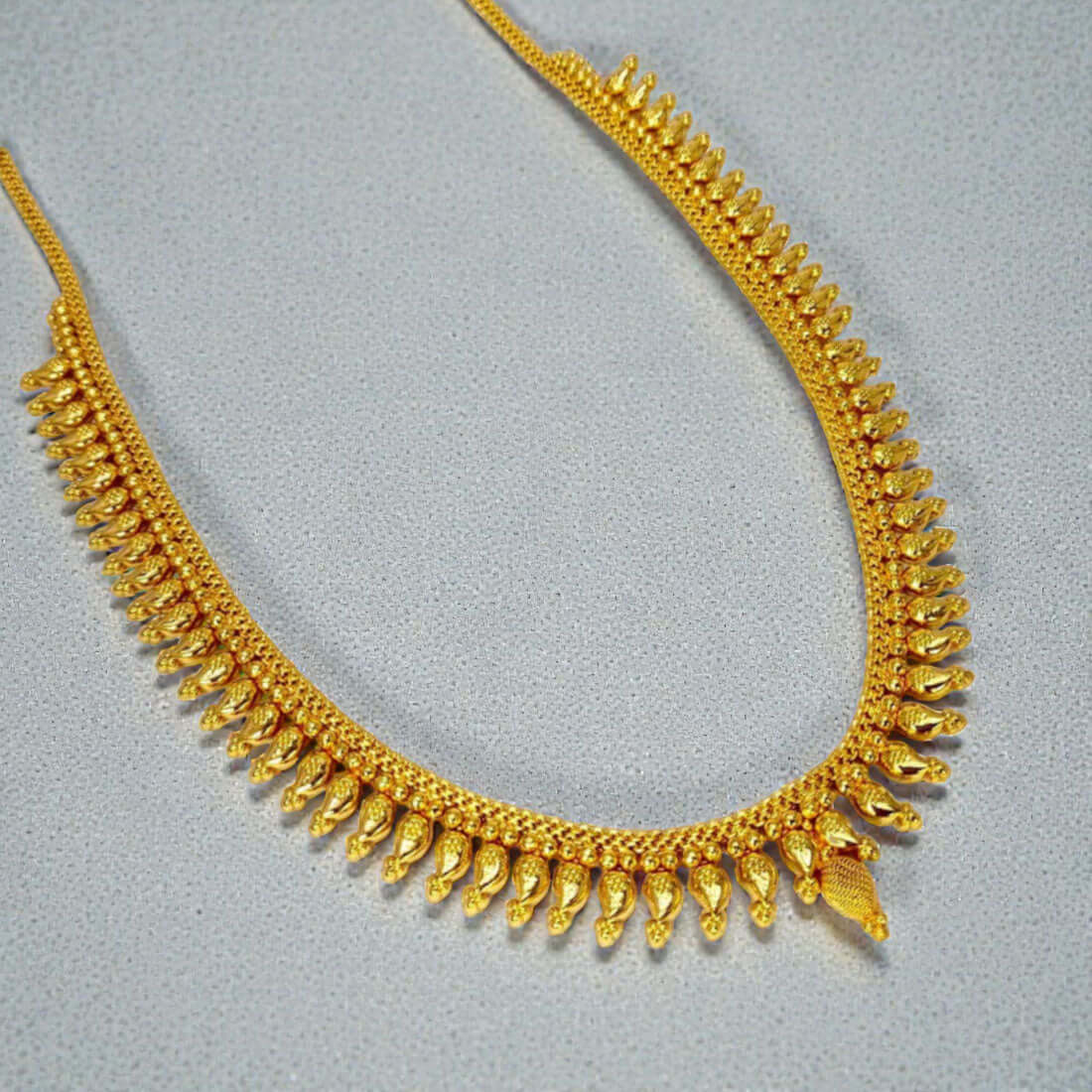 South Indian Gold Plated Bridal Mango Long Necklace - K Supreme