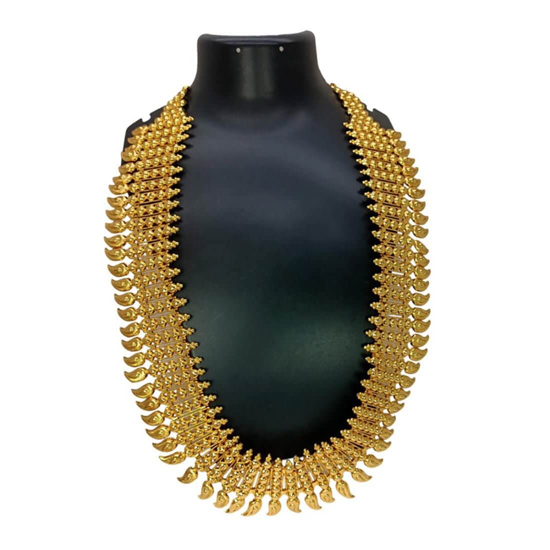 South Indian Gold Plated Broad Bridal Mango Haram - K Supreme