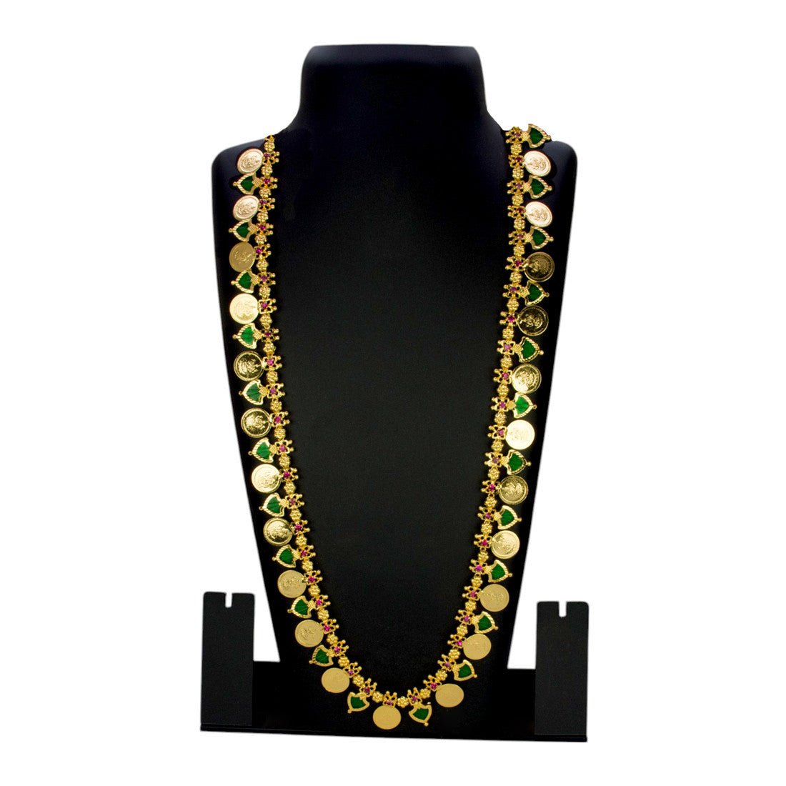 South Indian Gold Plated Lakshmi Kasu Palakka Mala - K Supreme
