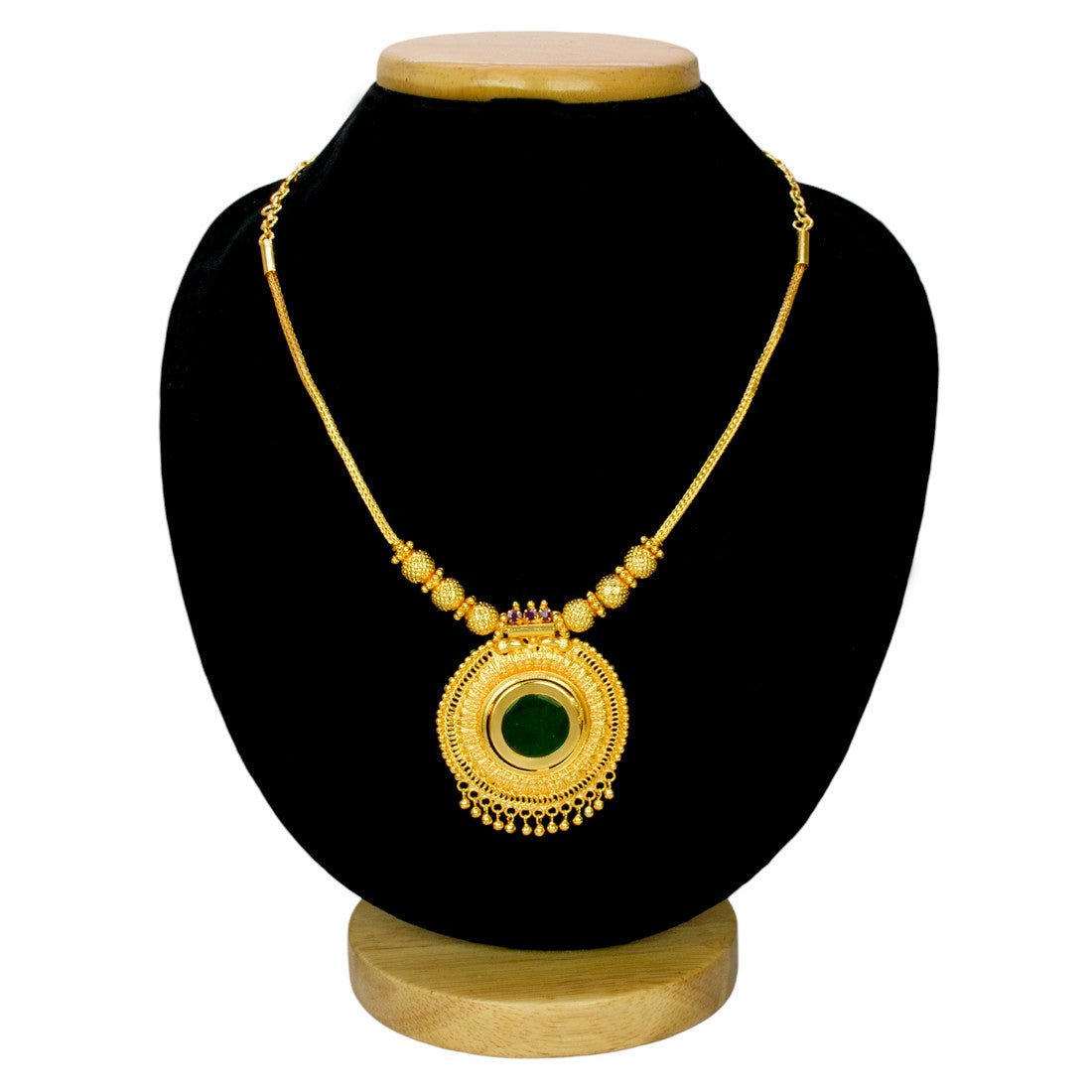 South Indian Traditional Gold - Plated Pendant Necklace - K Supreme