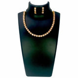 Stunning Baby Pink American Diamond Necklace Set