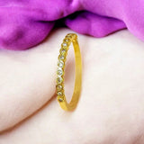 Stunning Gold Plated CZ Stones Ladies Ring - KSupreme
