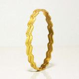 Stylish Designer Gold Plated Thin Zigzag Bangles - K Supreme