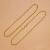 Stylish Flat Links Design Gold Plated Anklets - K Supreme