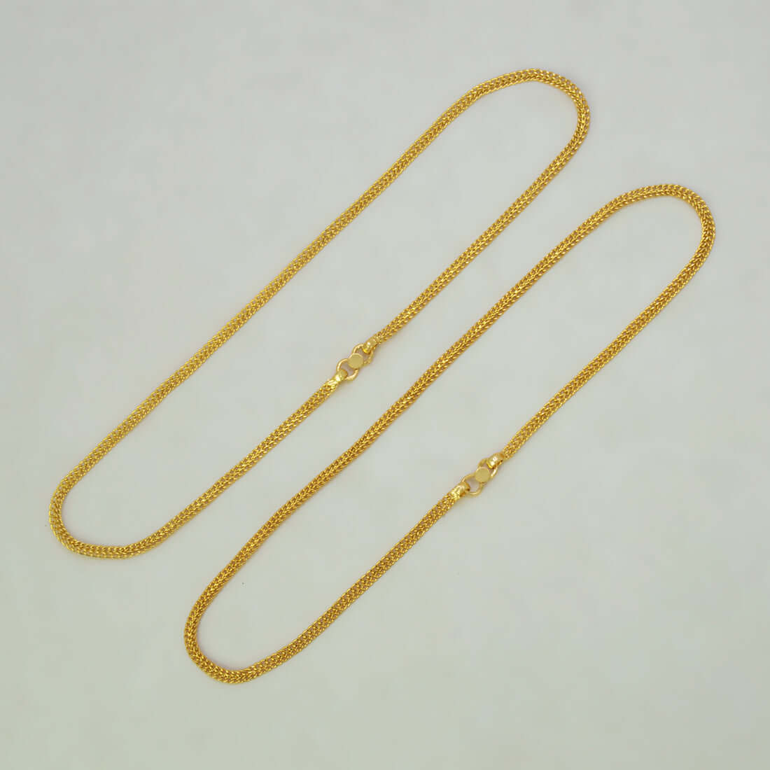 Stylish Flat Links Design Gold Plated Anklets - K Supreme