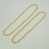Stylish Flat Links Design Gold Plated Anklets - K Supreme