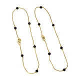 Stylish Gold Plated Black Crystal Anklets For Girls - K Supreme