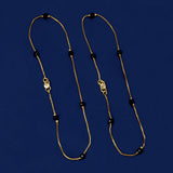 Stylish Gold Plated Black Crystal Anklets For Girls