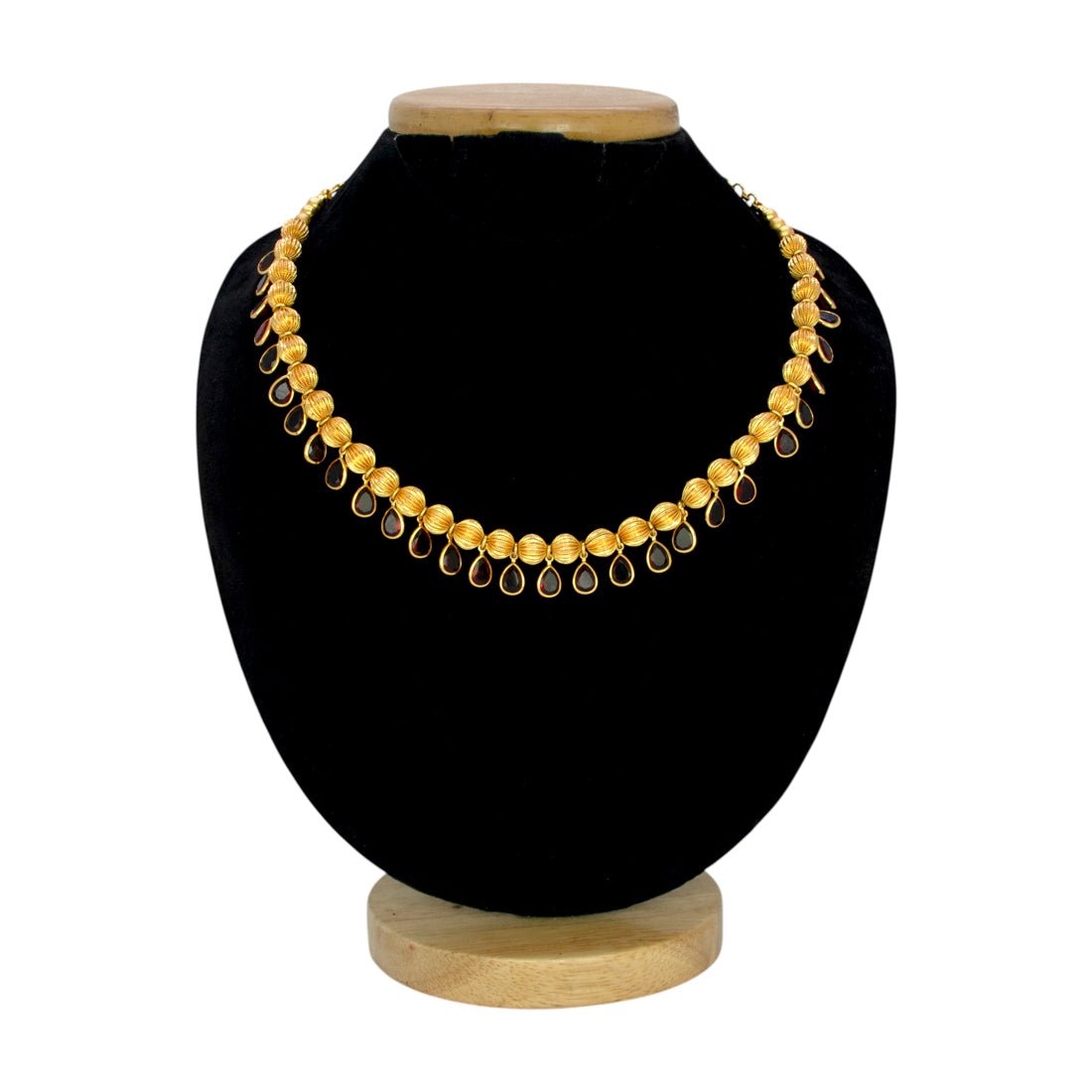 Stylish Gold Plated Crystal Hanging Ball Chain Necklace - K Supreme